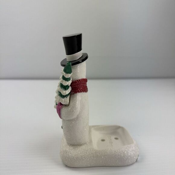 Bath & Body Works Snowman Soap Dispenser Holder Christmas Top Hat Tree Glitter - Picture 4 of 13